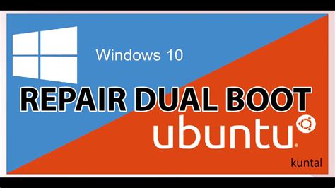 restore grub from dual boot